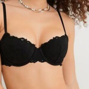 NEW AERIE BLACK LACE BRA 38C